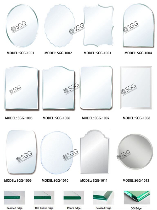 1.5mm~8mm thickness float glass silver mirror sheets