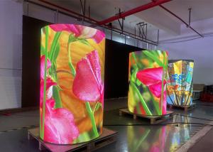 Buy cheap Round Circle Flexible Scrolling Led Display 1920Hz Curved Video Wall from wholesalers
