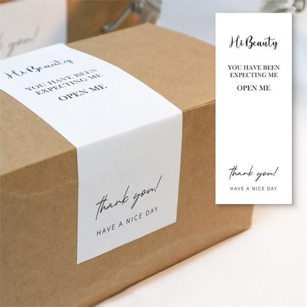 Buy cheap Waterproof Cardboard Box Sticker Custom Mailing Labels Brown Kraft from wholesalers