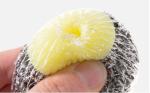 Round Shape Kitchen Sponge Scrubber Logo Printed Without Hurting Hands
