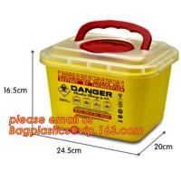 Buy cheap Medical Plastic Disposable Wall Mounted Un3291 Sharp Container, Disposable sharps container round sharp box medical wast product