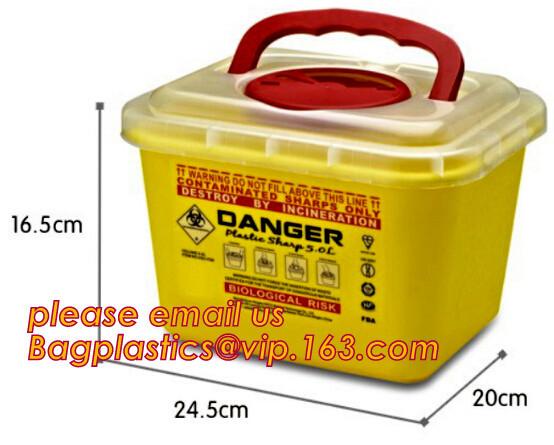 Buy cheap Medical Plastic Disposable Wall Mounted Un3291 Sharp Container, Disposable sharps container round sharp box medical wast from wholesalers