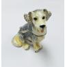 Buy cheap Dog alloy jewelry box decorative metal keepsake box fashion trinket box home decorative from wholesalers
