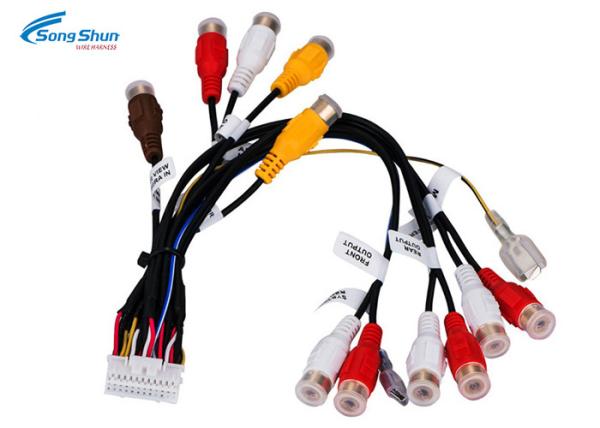 Buy cheap PAD 2.0mm 24Pin Auto Car Audio Extension Cable , Electrical Connector RCA Audio Wiring Harness from wholesalers