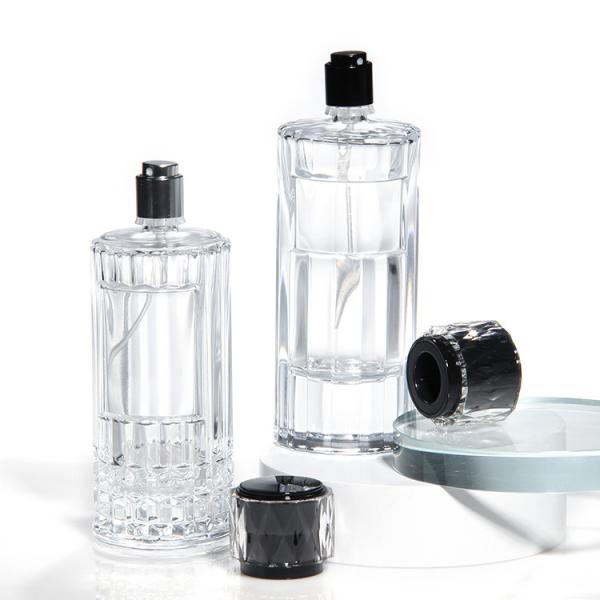Buy cheap Custom Logo Elegance Carved Decor Empty 50ML Glass Bottle Luxury Perfume Bottle from wholesalers