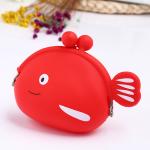 Cartoon Animal Silicone Fish Coin Wallets Purse Headset Bag For School Prize