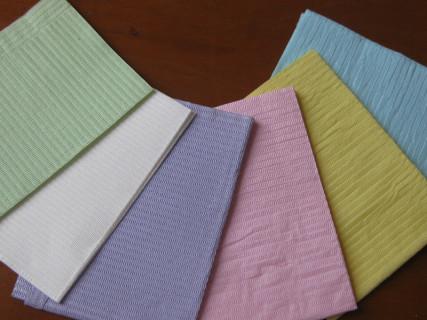 Buy cheap Disposable Dental Bibs by two ply of woodpulp paper and one ply of pe film from wholesalers