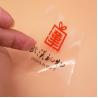 Buy cheap PVC Transparent Logo Label Stickers Rectangle Shaped With Gold Foil Stamping from wholesalers
