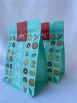 Printed Mylar Flat Bottom Plastic Bags Custom Logo For Snack Food