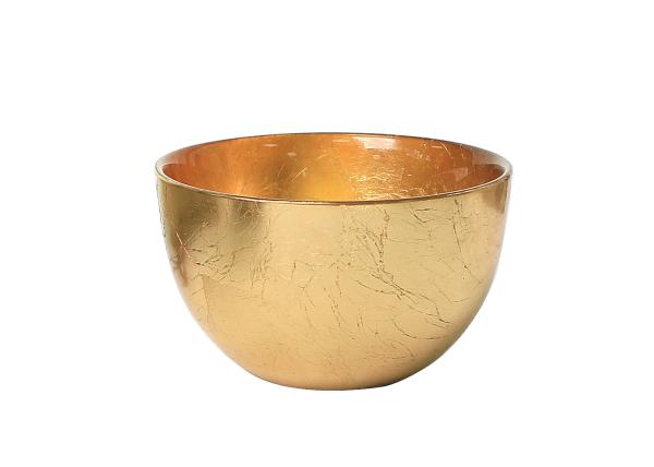 Buy cheap Hand Made 180ml Centrifugal Casting Lead Free Crystal Glass Fruit Bowl, Gold foil bowl from wholesalers