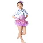 MiDee Tap Jazz Dance Costume Performance Outfits High Waist Jacket Dress for