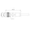 Buy cheap PA66 8 Pin M12 Female Connector 4A Waterproof Cable Connector from wholesalers