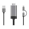 Buy cheap 2 In 1 1080p Micro Hdmi Cable Aluminum Hdmi To Usb C Cord from wholesalers