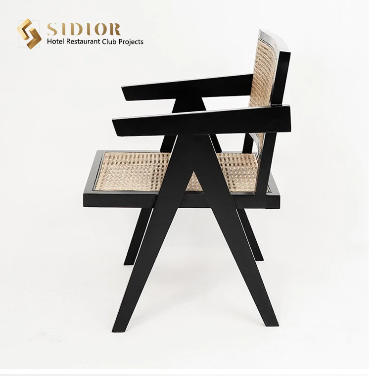 Solid Wood Dining Chair, High Quality Restaurant Chair, Solid Wood Frame, Natural Ratton Finished