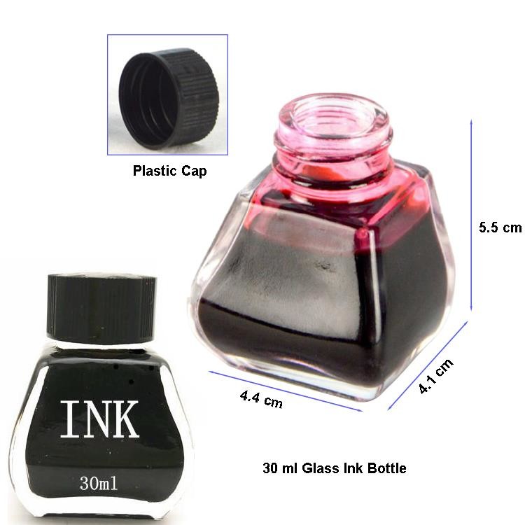 30Ml Empty Glass Ink Bottles Pot Refillable Recyclable