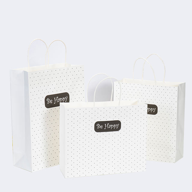 Custom Color Accepted Brown Kraft Paper Shopping Bag with Custom Logo and Handle Printed