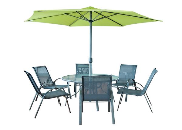 Buy cheap OEM ODM Outdoor Patio Table And Chairs With Umbrella Environmental Friendly from wholesalers
