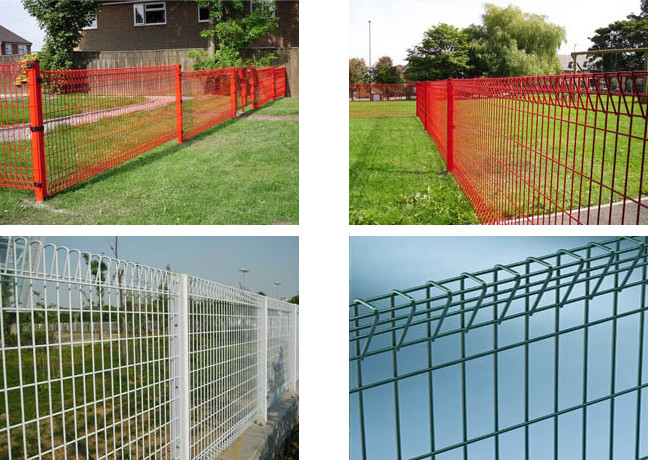 Decorative Triangle Bending BRC Park 5mm Roll Top Mesh Fencing