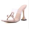 Buy cheap Patent PU Size 35 22.5cm Women High Heeled Shoes Square Open Toe from wholesalers