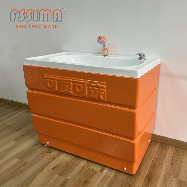 Buy cheap Freestanding Acrylic Baby Tub Indoor Air Massage Baby Washing Basin from wholesalers