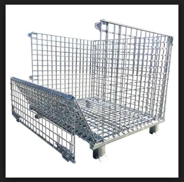 Buy cheap Silvery Metal Mesh Storage Containers , Q235 Steel Heavy Duty Storage Cages from wholesalers