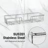 Buy cheap No Drilling Adhesive Rustproof Stainless Steel Shower Organizer for Bathroom from wholesalers