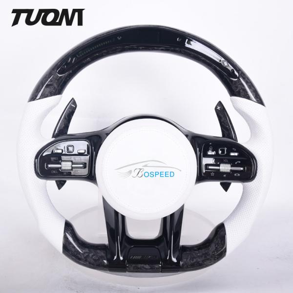Buy cheap 350mm Forged Carbon Fiber Leather Wheel Control Device For Mercedes Benz 809 from wholesalers