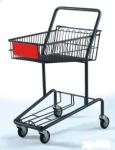 Heavy Duty Double Basket Shopping Trolley Steel Shop Cart With Baby Seat