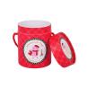 Buy cheap 2mm Cardboard Cylindrical Paper Container With Stickers Handle 15x25cm from wholesalers