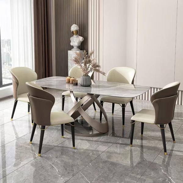 Buy cheap Rectangle Shape Assemble Marble Dining Table For Hotel Purpose from wholesalers