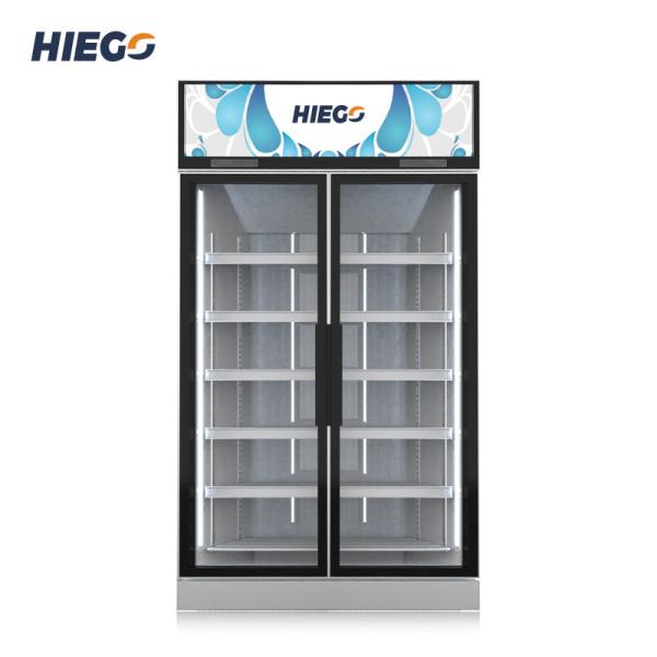 Buy cheap Air Cooling Double Glass Door Display Chiller 980L R290 Single Temperature from wholesalers