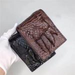 Exotic Real Crocodile Claw Skin Men's Short Bifold Wallet Card Holders Genuine
