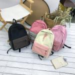 Japanese girls' academic style, mori literature and art backpack, simple canvas