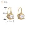 Buy cheap Geometric Cubic Zirconia Ear Buckle 18k Gold Plated Diamond Earrings Women Jewelry from wholesalers