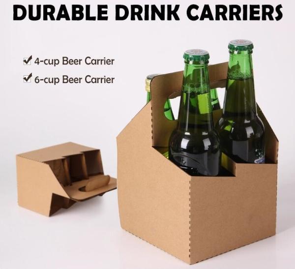 Buy cheap Wine bottle carrier, disposable paper holder,newspaper holder recycling,take away coffee cup carrier, handy, handle pac from wholesalers