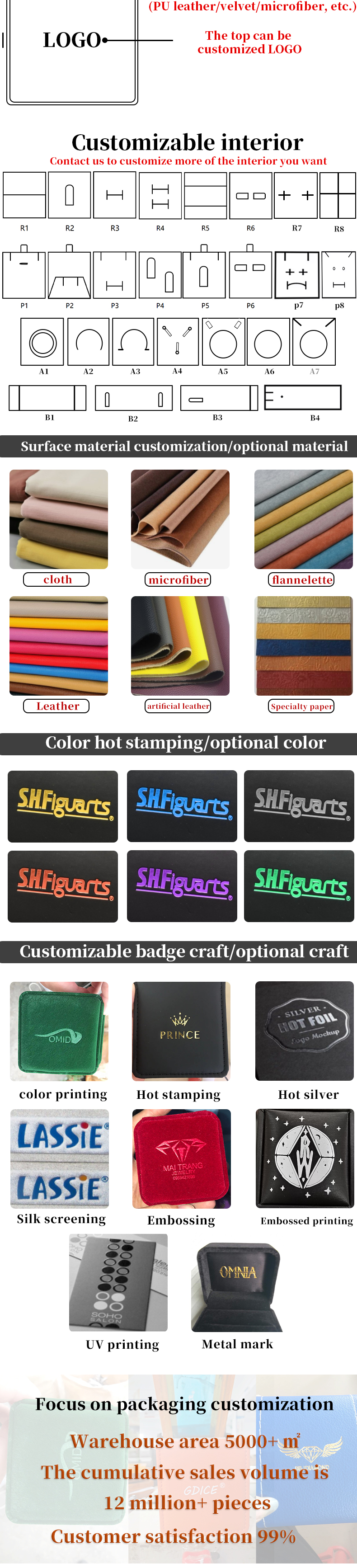 Custom Luxury Velvet Jewelry Packaging Box with Purple PU Leather from Hanhong