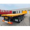 Buy cheap 80ton 3 Axle Flatbed Semi Truck Trailer For Cargo Transport from wholesalers
