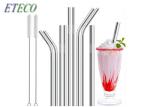 Party Drinking Metal Bubble Tea Straws 304 Stainless Steel ETECO Logo