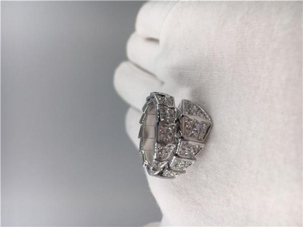 Buy cheap Customized Serpenti 18k White Gold Diamond Engagement Rings Classic from wholesalers
