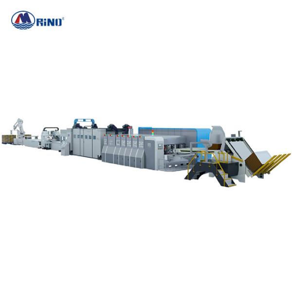 Buy cheap Glue Box Strapping Linkage Carton Box Flexo Printing Machine 230pcs/Min from wholesalers