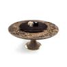 Buy cheap Modern Restaurant Patio Furniture Marble Top Round Dining Table With Metal Basement from wholesalers