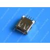 Buy cheap Straight Solder Type USB A Female Plug Connector Jack Silver Tone from wholesalers
