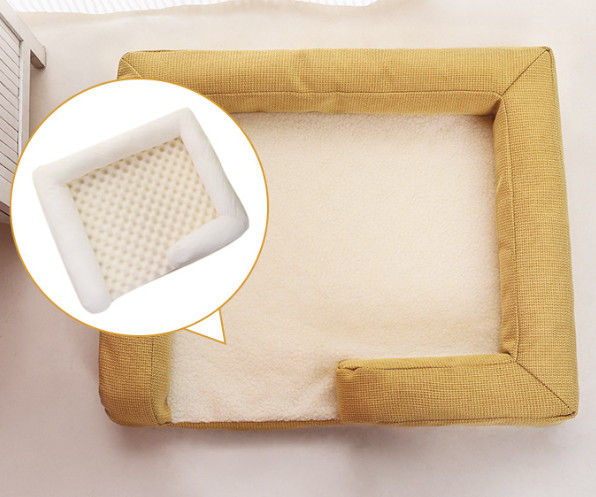 dog bed with headboard