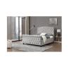 Buy cheap Full Size Upholstered Headboard Platform Bed Frame Light Gray OEM ODM from wholesalers