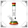 Buy cheap Rasta Color Glass Beaker Bong With Six Arms Percolator Bongs Smoking Water Pipes Glass Hookah from wholesalers