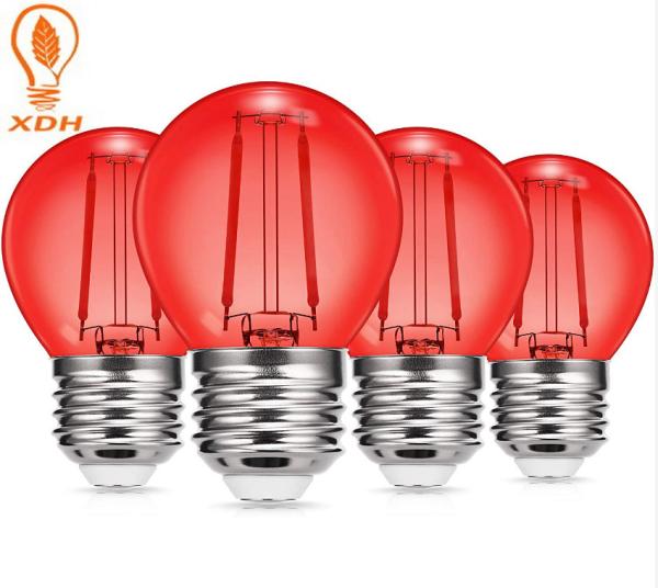 Buy cheap G45 2W Colored Edison Bulbs Red Light Decorative Glass Lamp 2200K from wholesalers