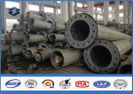 Hot Dip Galvanized Steel Electrical Substation Structure Pole with Flange