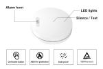10 Year Battery Tuya Wifi Smoke Sensor Fire Safety Alarm System Smoke Detector