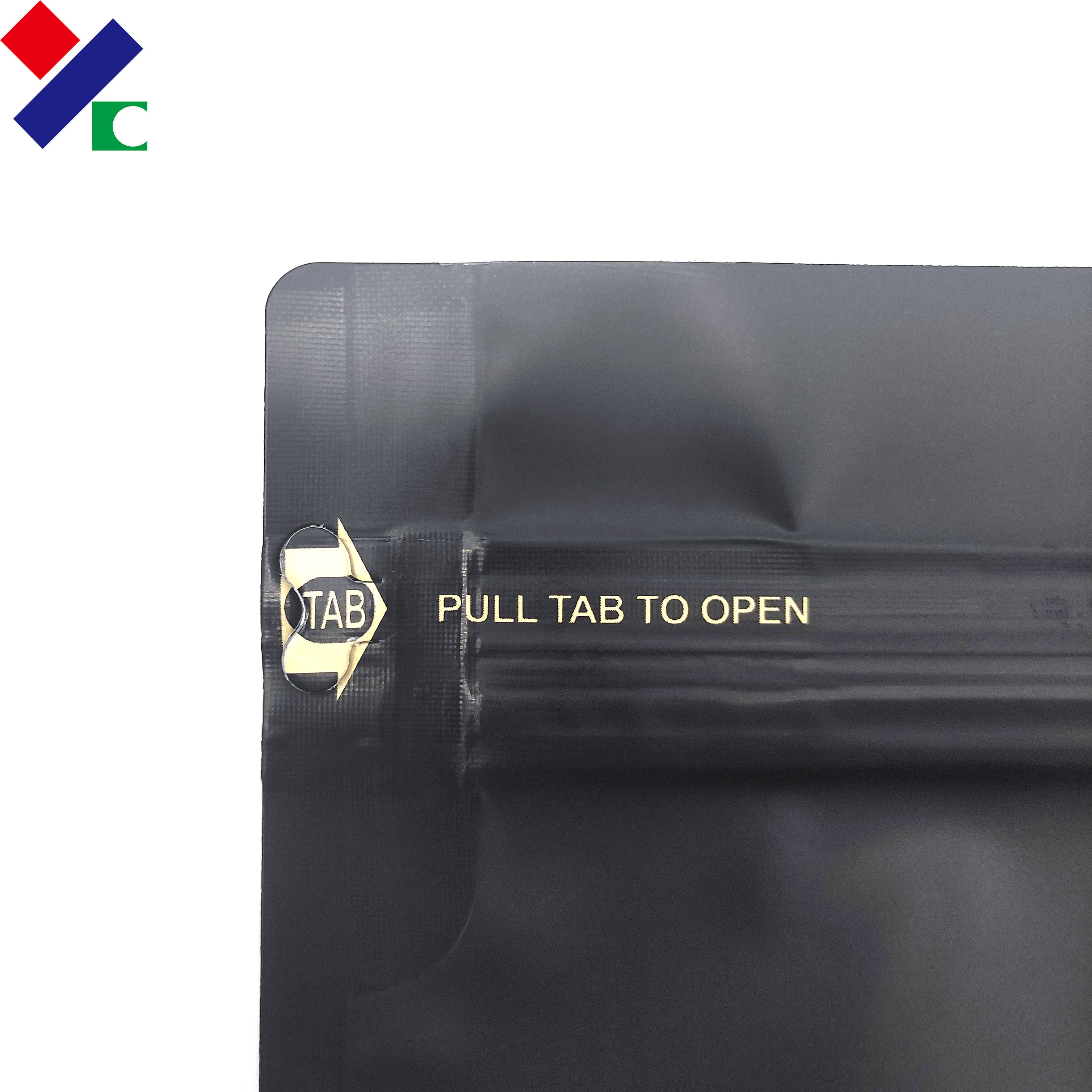 250g Flat Bottom Front Zipper Kraft Paper Coffee Bag With Valve 100 Micron