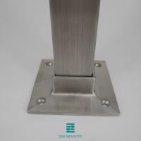 Buy cheap 42.4mm x 40x40mm Shaped Square Post Stainless Steel 316 Metal Railing Square product